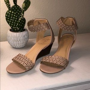 XOXO Kitten Wedge with Velcro Closure